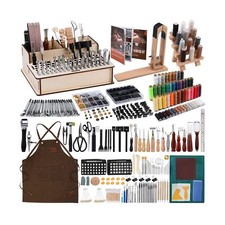 628Pcs Leather Working Tooling Set for Beginners, Starter Leather Working and...