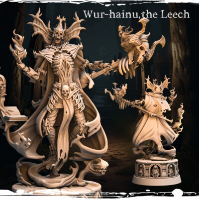 Dungeons and Dragons - Spielbare Figur - Männliches Wur-hainu Skelett - Blutegel