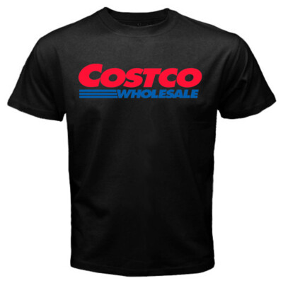 Costco Wholesale Men's Black T-Shirt Size S to 4XL