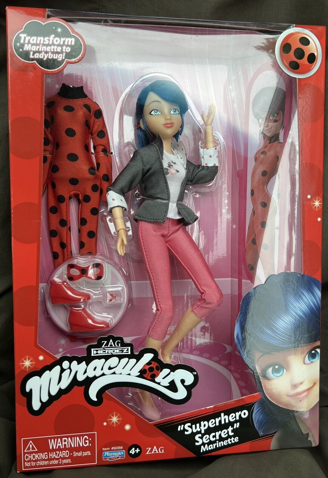 Miraculous Ladybug Superhero Secret Marinette Doll With Outfit ...