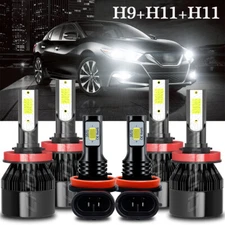 For 2007-2018 Nissan Altima Led Headlight Hi/Lo+Fog light bulbs Combo Kit White