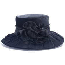Lawliet Womens Wedding Occasion Formal Wide Brim Church Dressy Velvet Winter ...