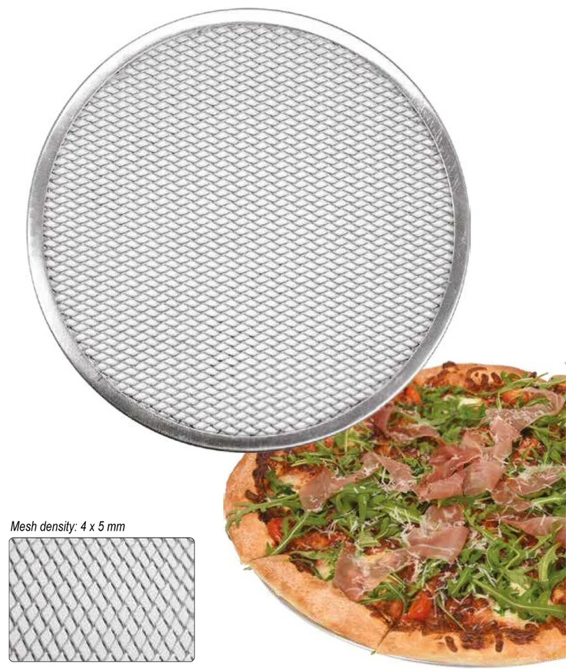 Pizzagitter Pizzablech Pizzabackblech Aluminium 23-50cm Pizzamatte Pizzascreen - Bild 3 von 4