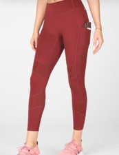 Fabletics Womens Anywhere Motion365 High-Waisted Moto 7/8 Legging in Umbro Red S