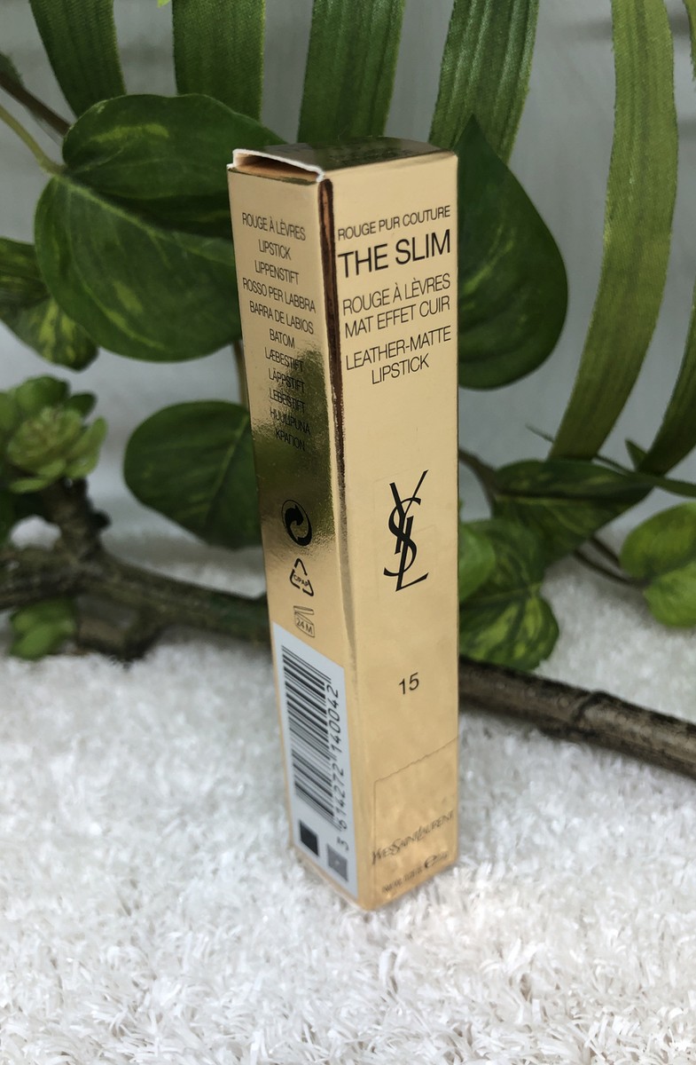 YSL THE SLIM Leather Matte Lipstick 15 FUCHSIA ATYPIQUE