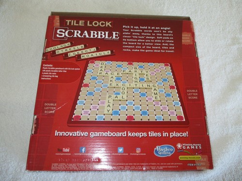 Hasbro Gaming 2017 Tile Lock Scrabble Crossword Game - Complete! Item #1143 - Picture 3 of 9