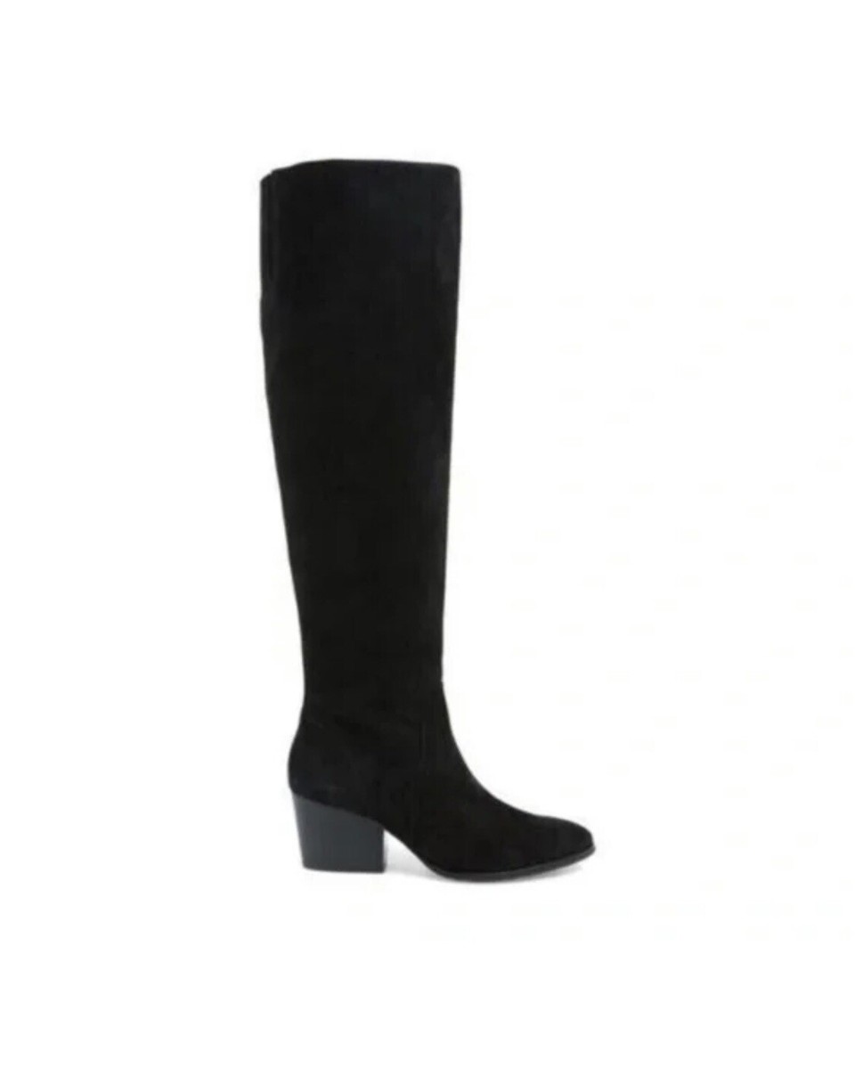 NEW $250 Vince Camuto Nestel Black Suede Knee High Boots Women's
