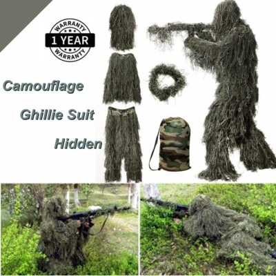 SLSY Ghillie Suit 3D Camouflage Hunting Suitable for Adults/Youth (S/M/L/XL/XXL)