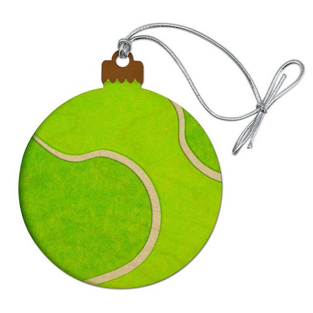 Tennis Ball Wood Christmas Tree Holiday Ornament eBay