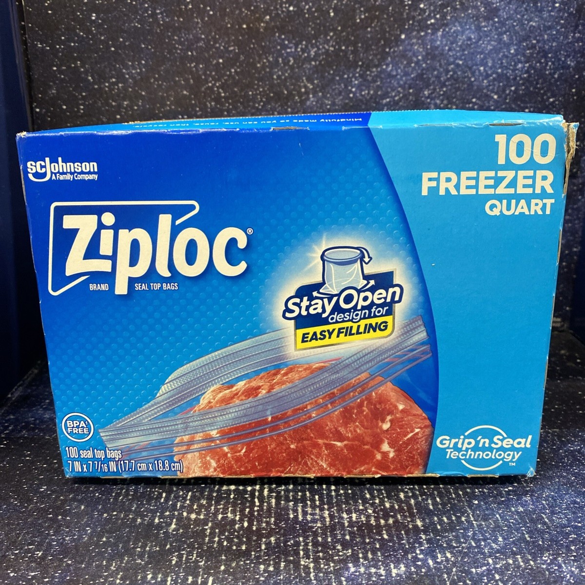 Ziploc Quart Freezer Bags 100 Count Grip n Seal Stay - Free