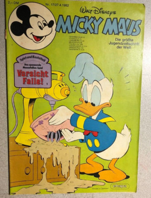 MICKY MAUS #17 (1982) German language comic book with insert FINE