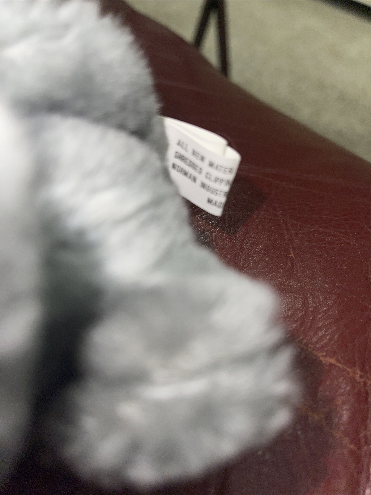 NORMAN INDUSTRIES MINI GRAY MOUSE PLUSH 6” RED RIBBON STUFFED ANIMAL TOY