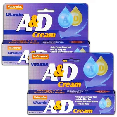 A&D Vitamin Cream ~ 2 tubes of Itch  Relief ~ moisturizing