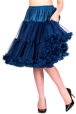 Marine 50er Rockabilly Retro superweich 23 Zoll Petticoat Rock BANNED Apparel