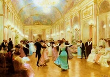 Victor Gabriel Gilbert : An Elegant Evening Ball : Archival Quality Art Print