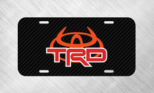 New For Toyota Trd Devil Horns License Plate Auto Car Tag Free Ship