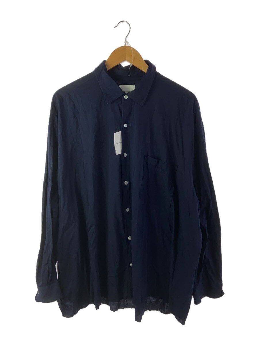 KANEMASA PHIL. long sleeve shirt cotton Navy plain KM24S-036 KANEMASA PHIL. long sleeve shirt cotton Navy plain KM24S-036