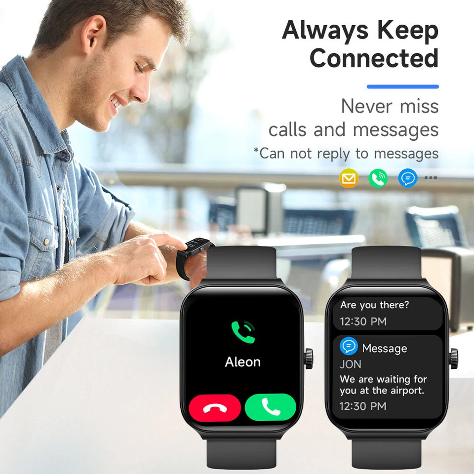 2025 Smart Watch For Men/Women, Waterproof Smartwatch Bluetooth iPhone Samsung - Image 3 of 4