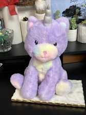 FAO Schwarz Glow Brights Toy Plush with Sound Kittycorn 15" Plush Unicorn Kitty