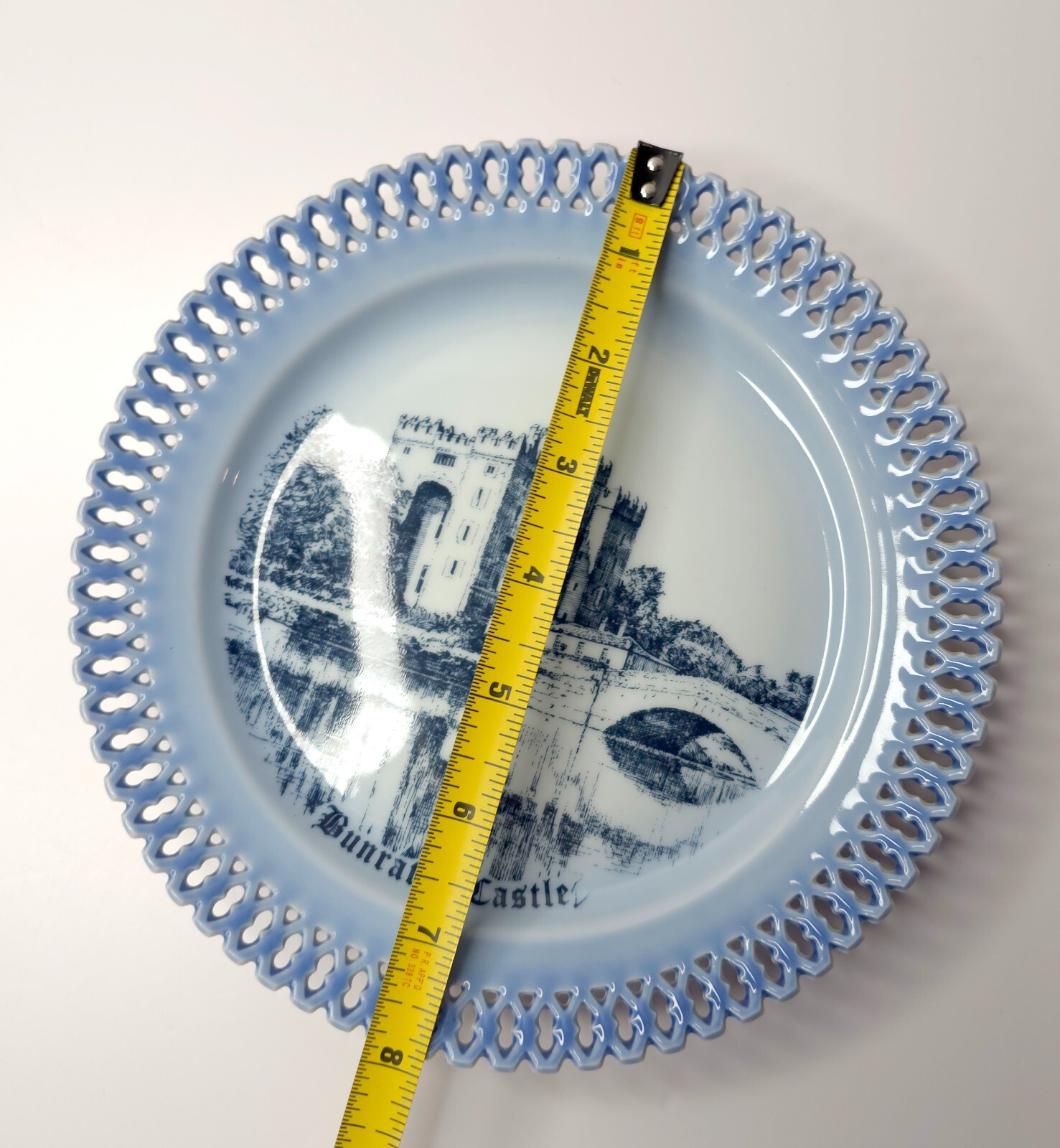 Vintage Bunratty Castle, Ireland Souvenir Plate B&G Porcelain Reticulated