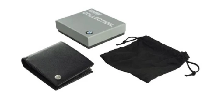 New Genuine BMW Collection Men Wallet Black S WIT W/O Coin 