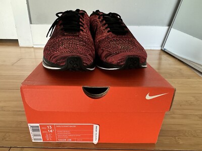 Size 13 Nike Flyknit Racer Fire Rooster