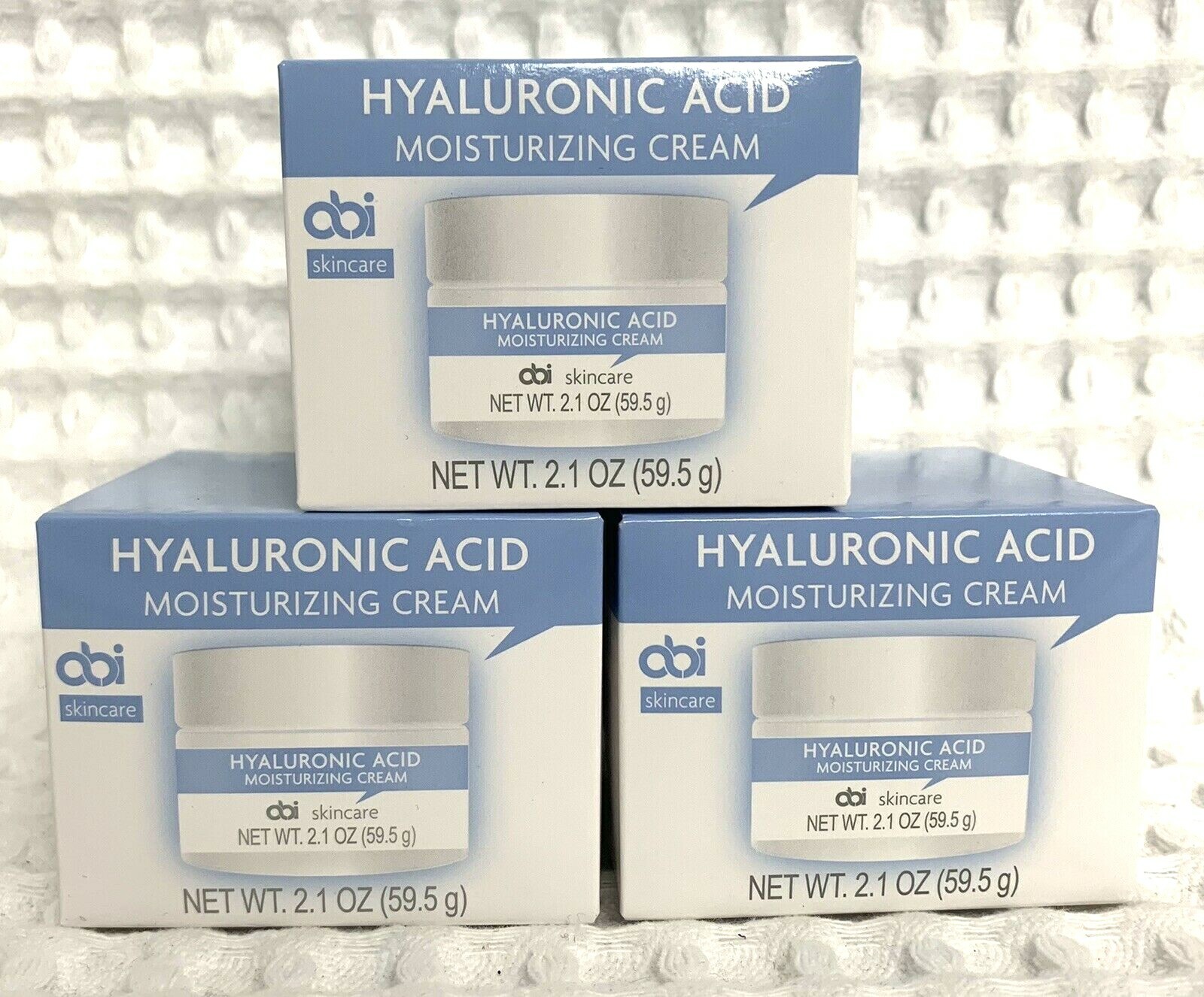 3 Obi Skin Care Hyaluronic Acid Moisturizing Cream 2.1oz Each