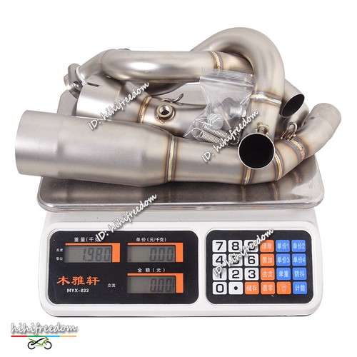 Silenciador trasero tubo cabezal escape completo 51 mm para Kawasaki Z650 Ninja 650 2024 2025 - Imagen 12 de 13