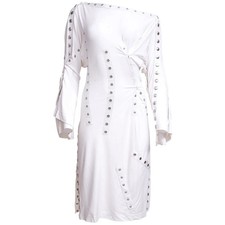 Dolce & Gabbana S/S 2003 Runway White Snap-Off Shoulder Dress- Size 42