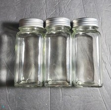 3 Pack Small Glass Jars Bottle with Lids Storage Container 3oz