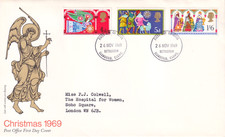 GB PO FDC: 1969 Christmas + Bethlehem, Llandeilo HS
