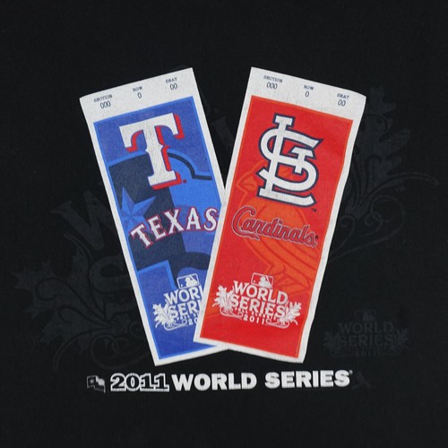 Camisa de béisbol Texas Rangers para hombre XL Serie Mundial vs STL Cardinals gráfica MLB - Imagen 2 de 10