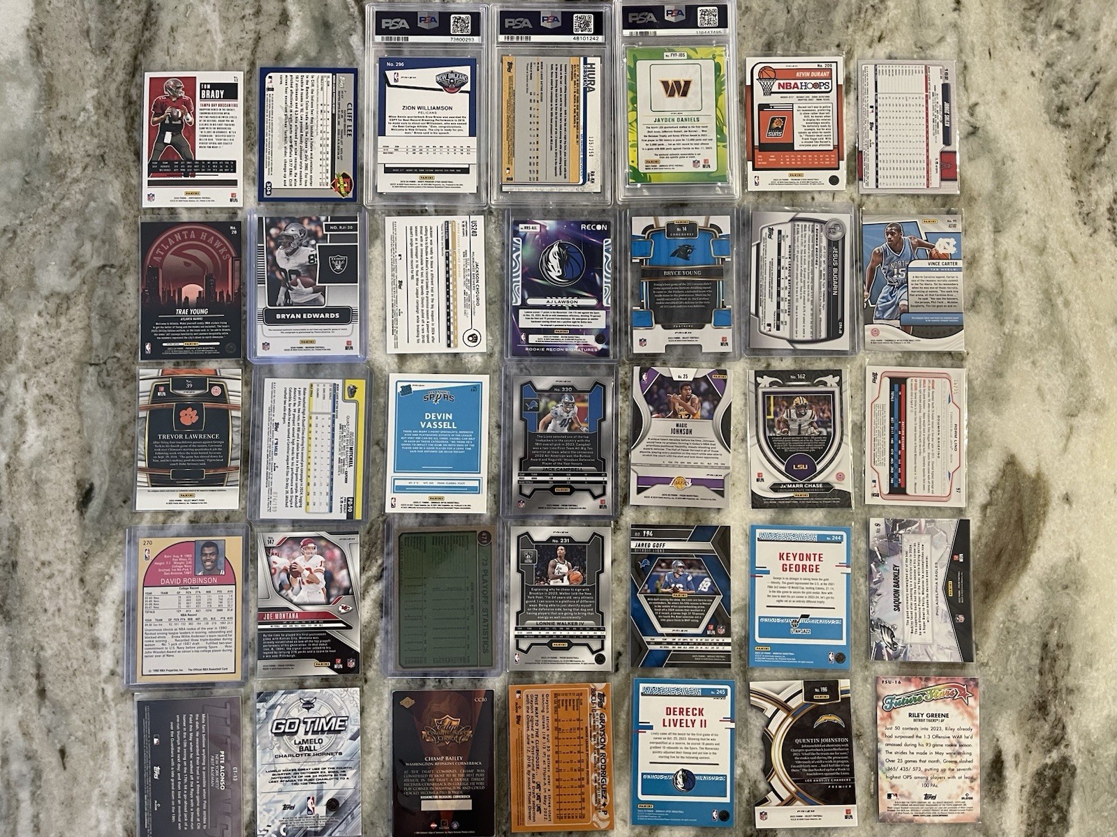 PSA 10 35 Card Graded Prizm Topps Bowman Mega Lot Auto Serial MEM Vintage view 7