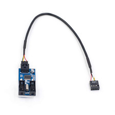 9Pin USB Header Male 1 to 2 Female Extension Cable Card Motherboard 9-Pin USB HU