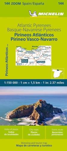 Basque Coast - Pyrenees West - Zoom Map 144 by Michelin [Sheet map, folded]