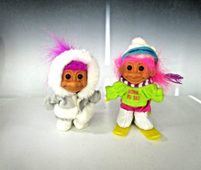 1980's Russ Troll Doll Winter Fun BORN TO SKI 18344 Eskimo Iceland Set 2