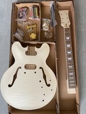 Diy Electric Guitar Kit F-Hole 335 Jazz Hollow style Maple Veneer