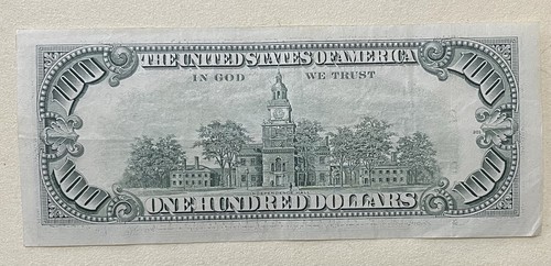 1990 New York $100 One Hundred Dollars Federal Reserve Note B59111472 - Picture 2 of 2