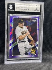 2021 Topps Chrome Sapphire MARK MELANCON BGS 9 MINT PURPLE REFRACTOR #05/10