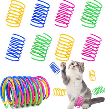 40 Pack Cat Spring Toy, Interactive Cat Toy for Indoor Cats Plastic Coils Colorf