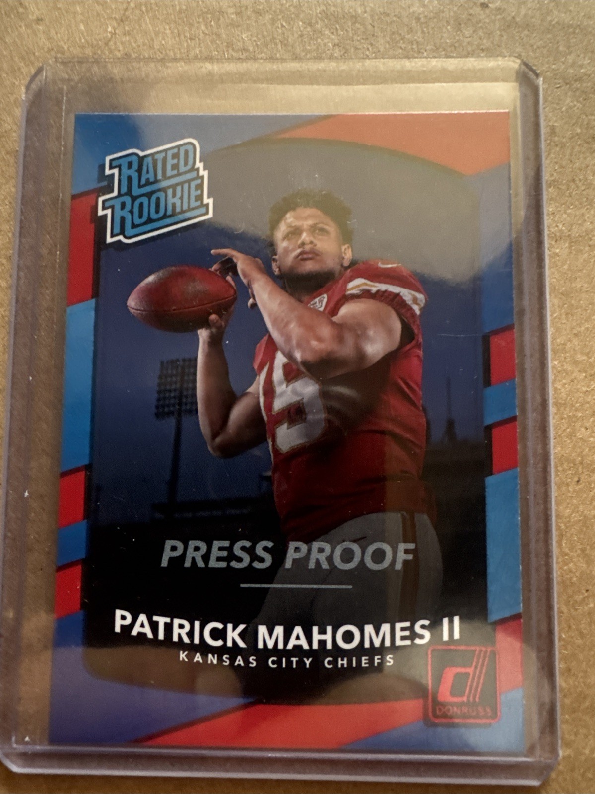 2017 Panini Donruss - Rated Rookie Patrick Mahomes II #327 Press Proof Red (RC)