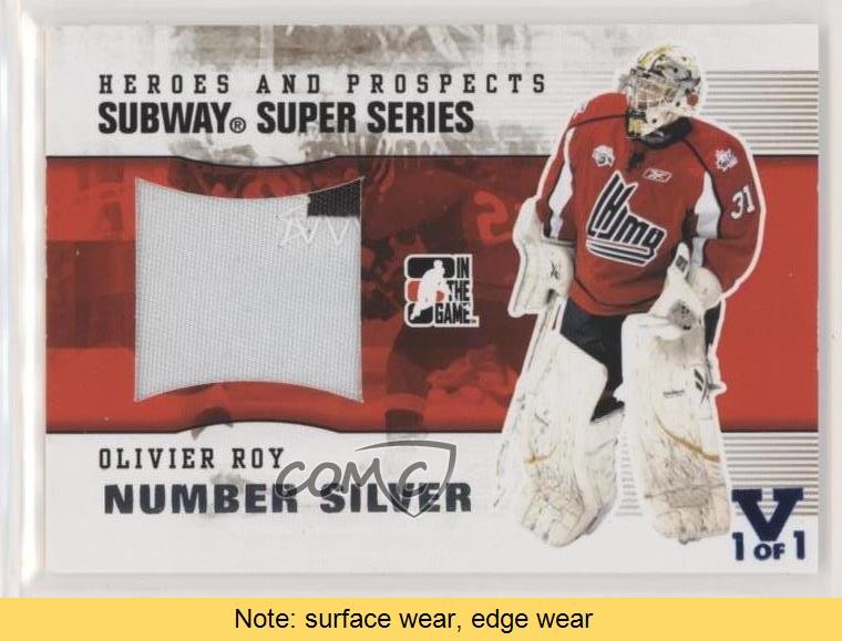 2009-10 ITG Heroes and Prospects Subway Super Series 1/1 Olivier Roy READ fm0