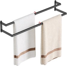 Double Towel Bar, 24Inch Towel Rack for Bathroom Wall Mounted, Stainless Steel
