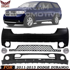 Front Bumper Cover Fascia & Lower Grille Kit For 2011-2013 Dodge Durango