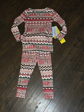 Cat  Jack Kids Christmas 2 Pc Super Soft Fleece Pajama Set for Girls Boys Sz 2T