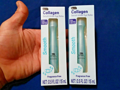 B PURE Collagen Smooth Serum Under Eye Roller LOT OF 2 NEW IN BOX 0.5 OZ EACH