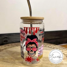 True Crime Junkie Libbey Cup, Crime Scene Beer Can Glass, Caution, Thriller