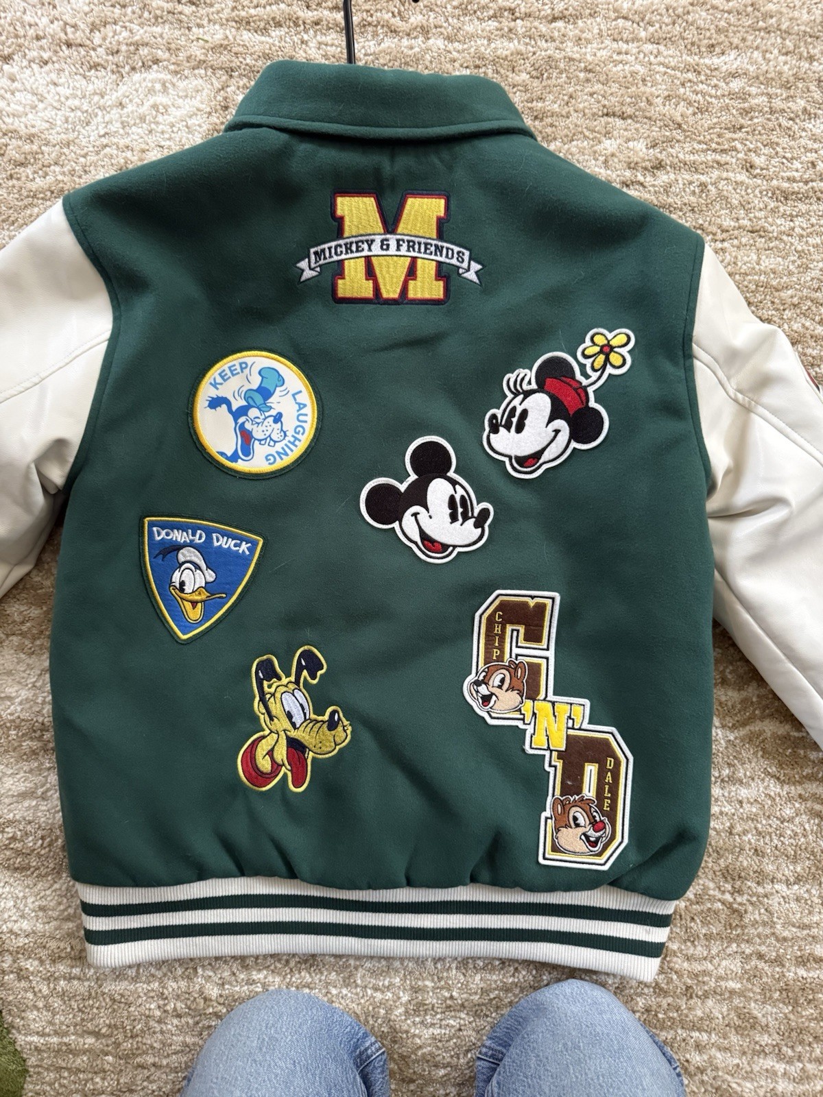 Disney Adult Unisex Varsity Jacket. Collegiate-style. Snap-button Side Pockets M image 6