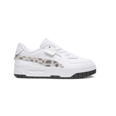 PUMA Cali Dream Animal Print Lace Up  Youth Girls White Sneakers Casual Shoes 39