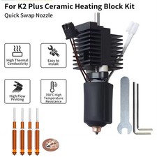 Hot End Nozzle Kits For Creality K2 Plus Ceramic Heating Block Kit 3D Printer
